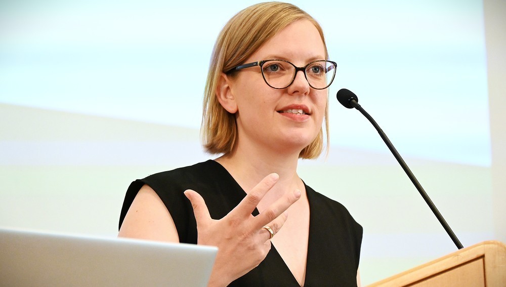 Theologin der Universität Salzburg bei ihrem zweiten Vortrag bei den Salzburger Hochschulwochen am 4. August 2026