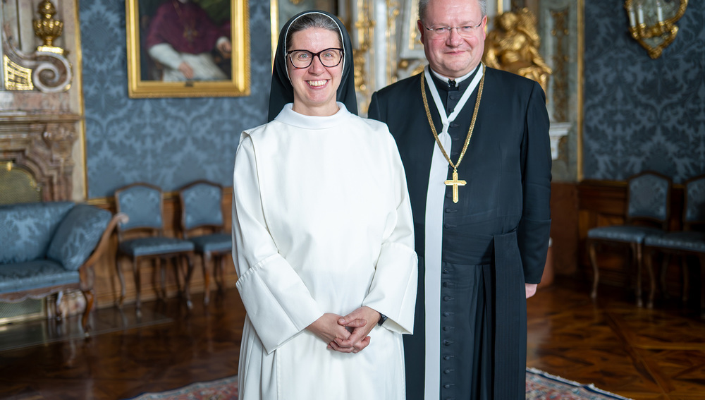 Sr. Franziska Madl und Propst Anton Höslinger