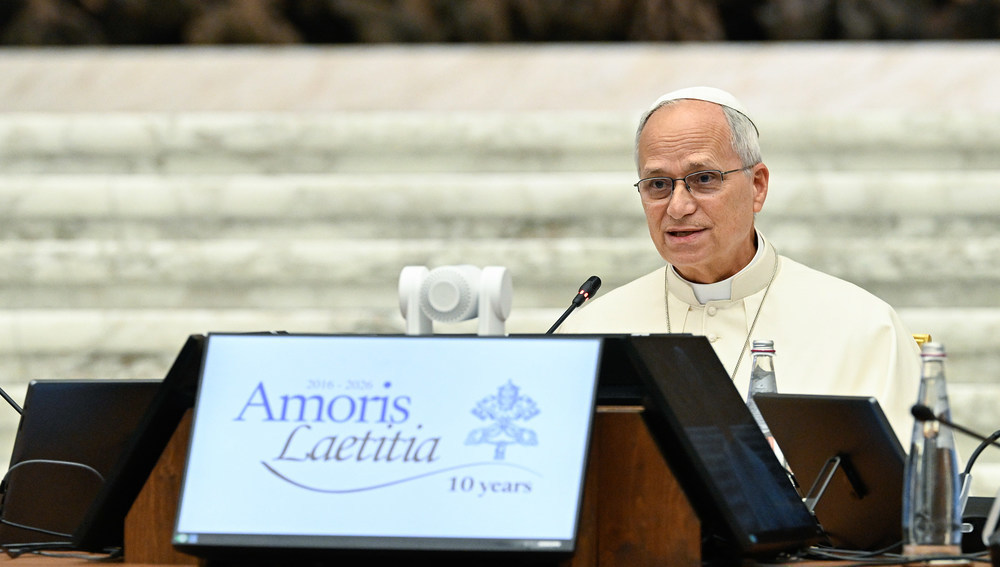 Papst Leo XIV. spricht zur Eröffnung von Bischofstreffen im Vatikan