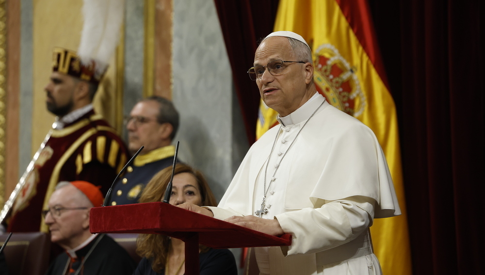 Papst Leo XIV. hält Rede im spanischen Parlament