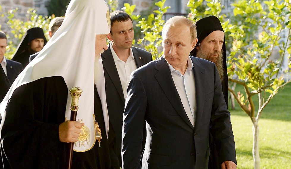 Patriarch Kyrill und Russlands Präsident Vladimir Putin