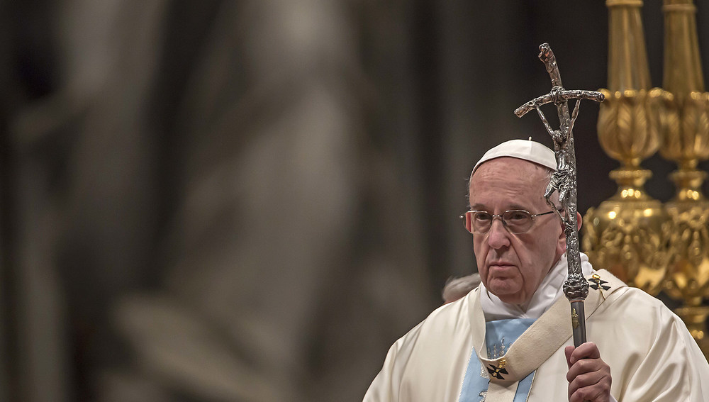 Traditioneller Gottesdienst zum Weltfriedenstag mit Papst Franziskus am 1. Januar 2017 zum Jahresbeginn im Petersdom.