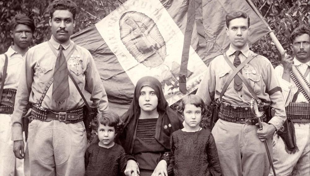 Offiziere des Cristero-Regiments 'Castañon'